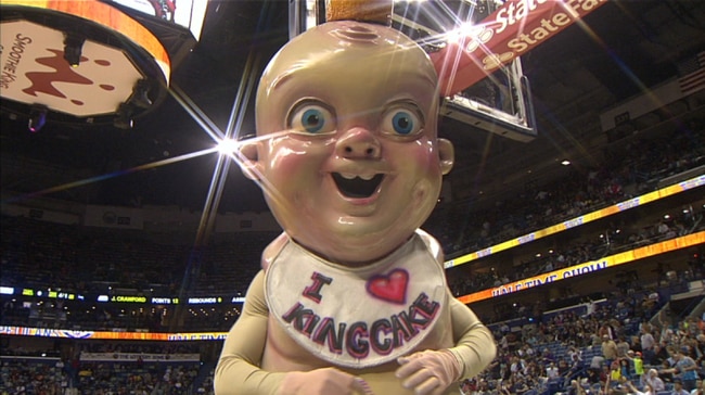 New Orleans Pelicans' King Cake Baby. Picture: Supplied