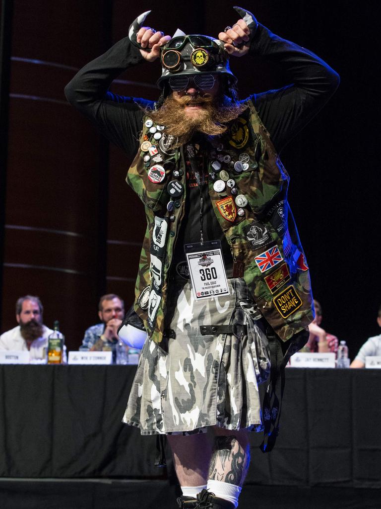 Paul Coad at the 2017 Remington Beard Boss World Beard and Moustache Championships held at the Long Center for the Performing Arts on September 3, 2017 in Austin, Texas. PIcture: AFP