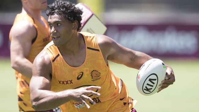 Tevita Pangai Junior will feature in Brisbane’s trial clash against Wynnum-Manly.