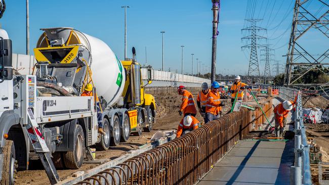 Contaminated soil was discovered during construction on the West Gate Tunnel project. Picture: Jake Nowakowski