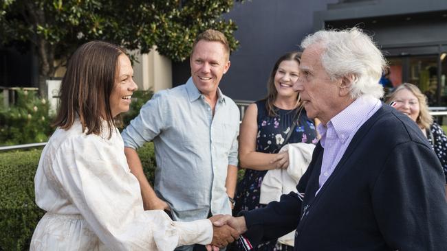 Happy Days star Henry Winkler talking with fans before speaking to a sold-out crowd at the Empire Theatre. Picture: Kevin Farmer