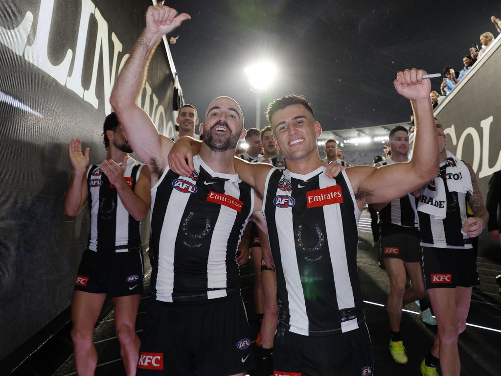 Steele Sidebottom (left) will be rested this week. Picture: Michael Klein