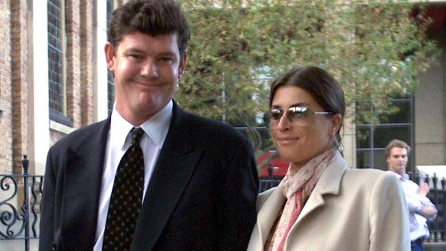 James Packer with then-wife Jodhi in 2002.