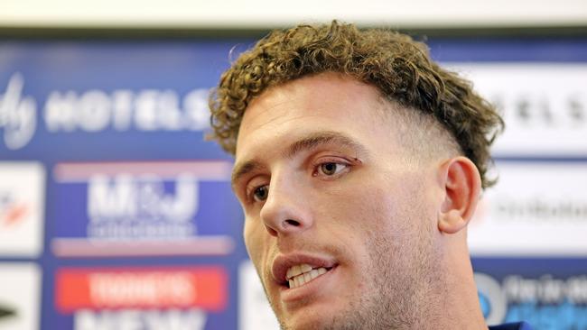 Pictured ahead of the start of the 2021 NRL season at Canterbury Bulldogs home stadium at Belmore in Sydney is Canterbury Bulldogs player Adam Elliott. Picture: Richard Dobson