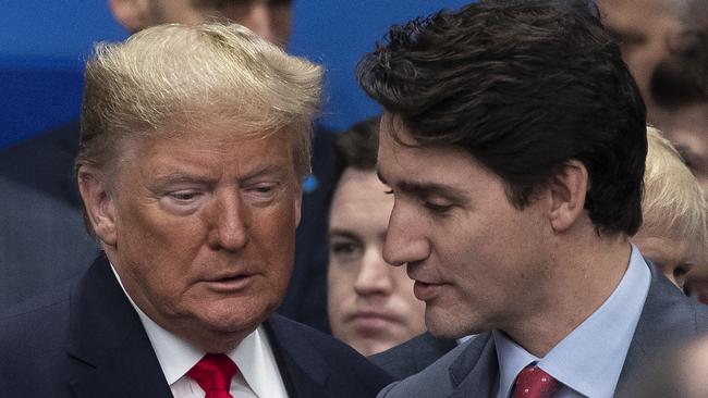 Donald Trump with Justin Trudeau. Picture: Getty Images.