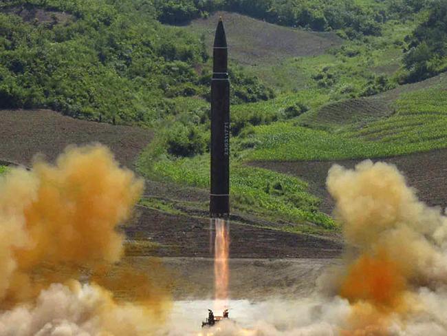 North Korea has sparked global condemnation with its recent intercontinental ballistic missile launches. Picture: KCNA/AP