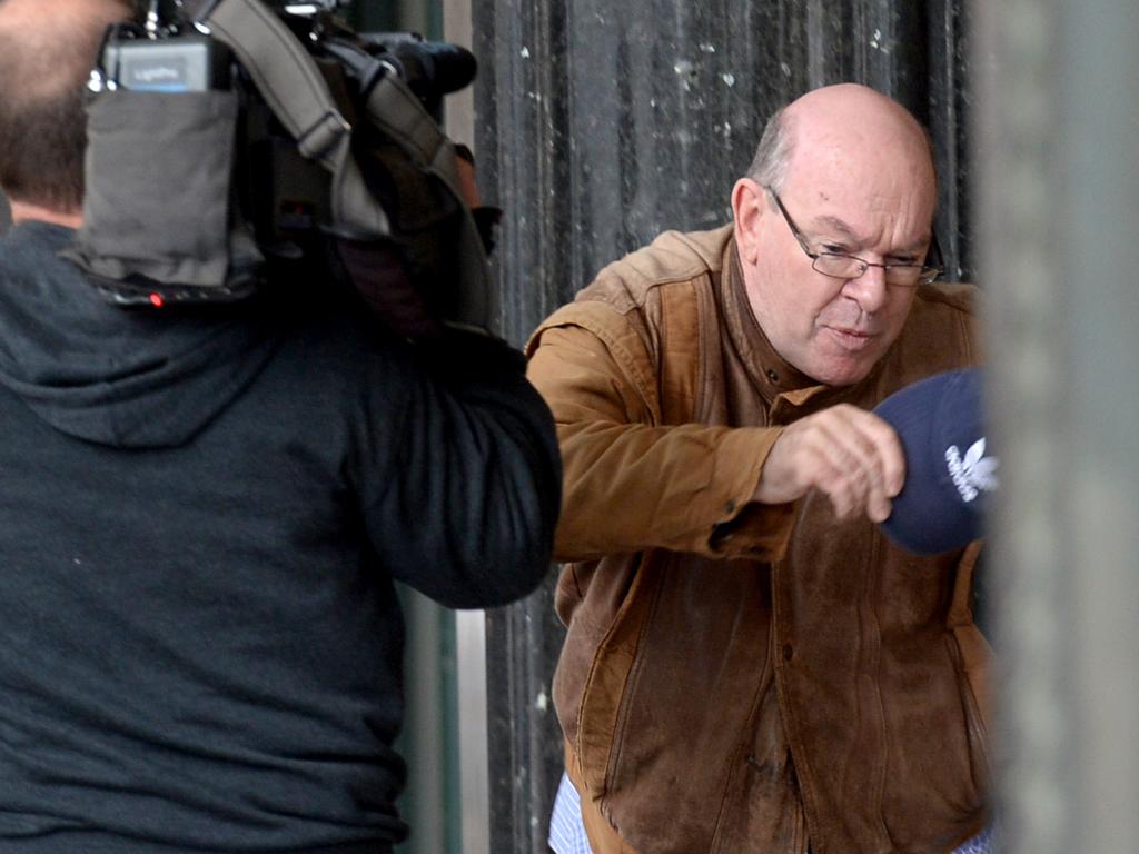 Tony Whale arrives at Downing Centre charged with using a carriage service to procure a person under 16 years for sex. Picture: NCA NewsWire / Jeremy Piper