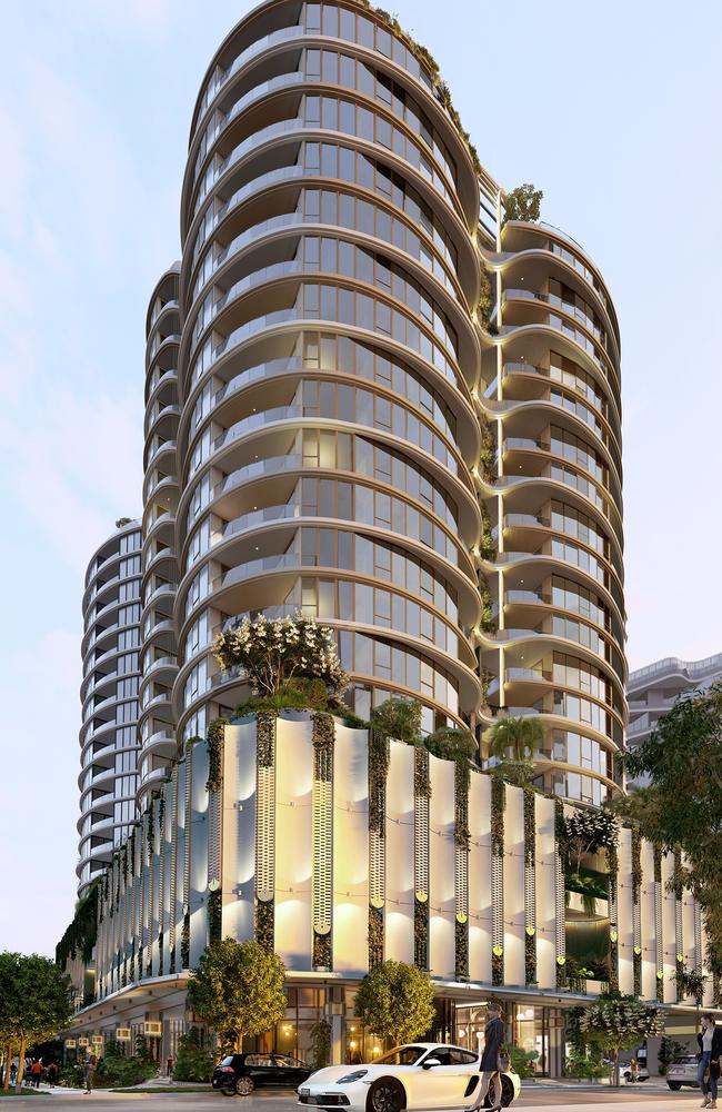 An artist impression of the 'Nuage' development from Sarazin at Woolloongabba.