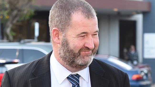 Trainer Darren McDonald leaves Frankston Law Courts.