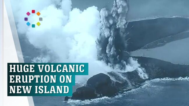 Spectacular volcanic eruption on Iwo Jima Island | Herald Sun