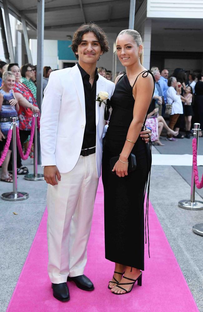 Obi Cootes and Talia Parry at Meridan State College formal. Picture: Patrick Woods.