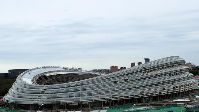 The National Speed Skating Oval, also known as the "Ice Ribbon", the venue for speed skating events in the 2022 Winter Olympics. Picture: Getty Images.