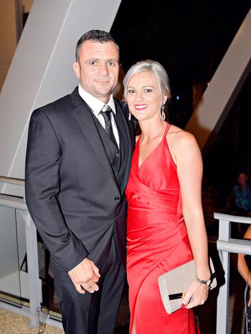 Brendan Flynn, and Anna Flynn at the 2017 Qantas Darwin Turf Club Gala Ball at SkyCity Casino. Picture: MICHAEL FRANCHI