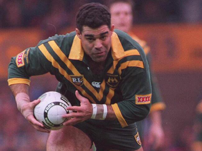 Mal Meninga in action for the Kangaroos.