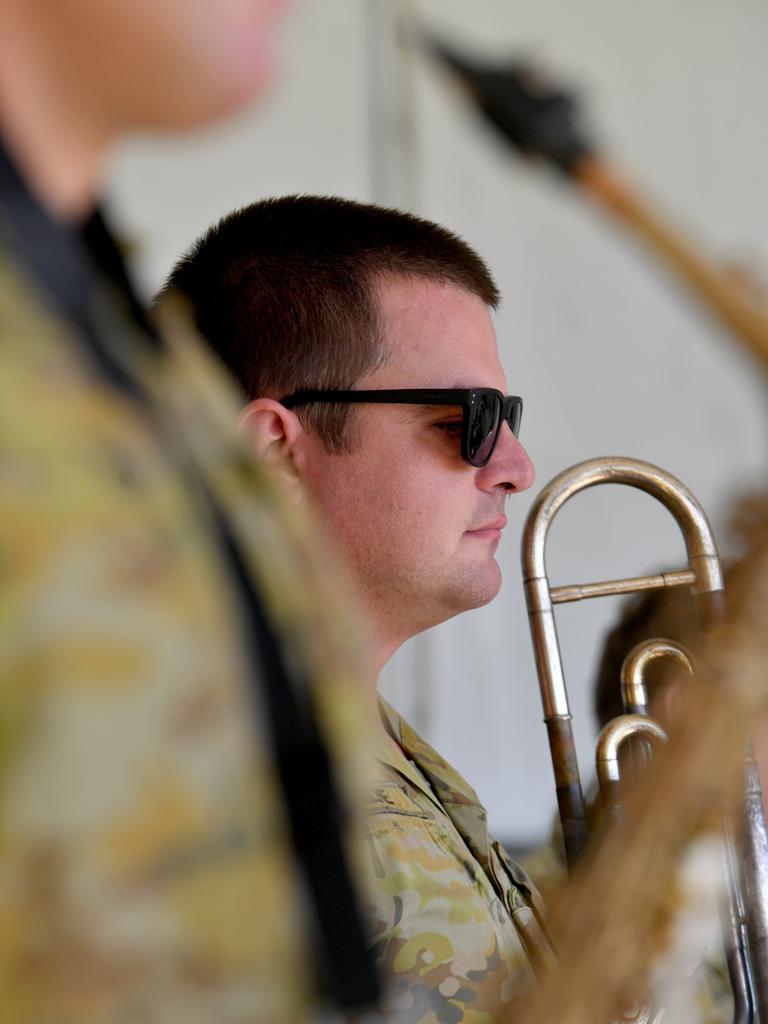 Legacy Centenary Torch Relay and community day at Jezzine Barracks. Members of 1RAR Band perform. Picture: Evan Morgan