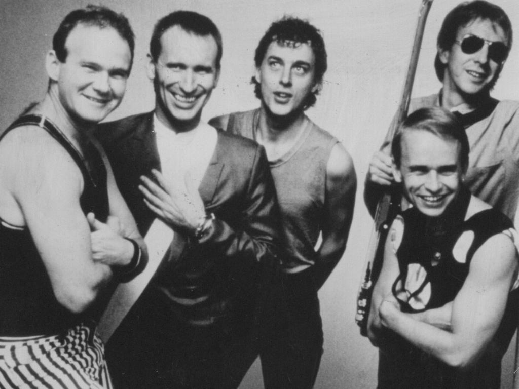 Colin Hay (second from left) with 'Men at Work.