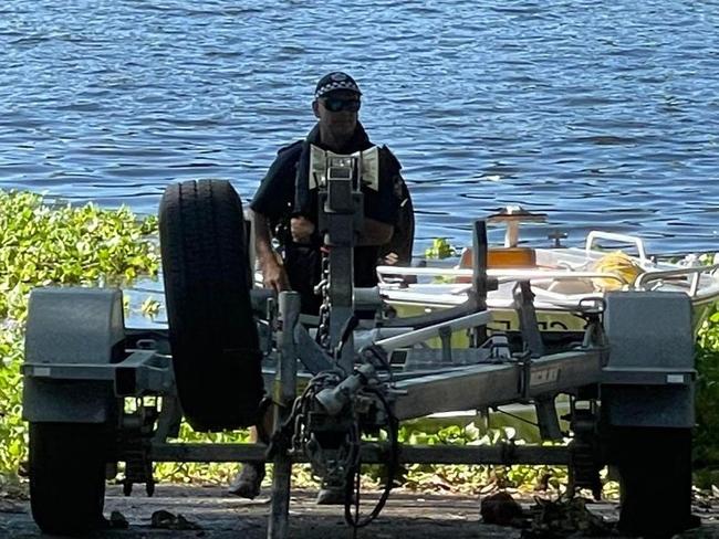 Police search at the Ross River.