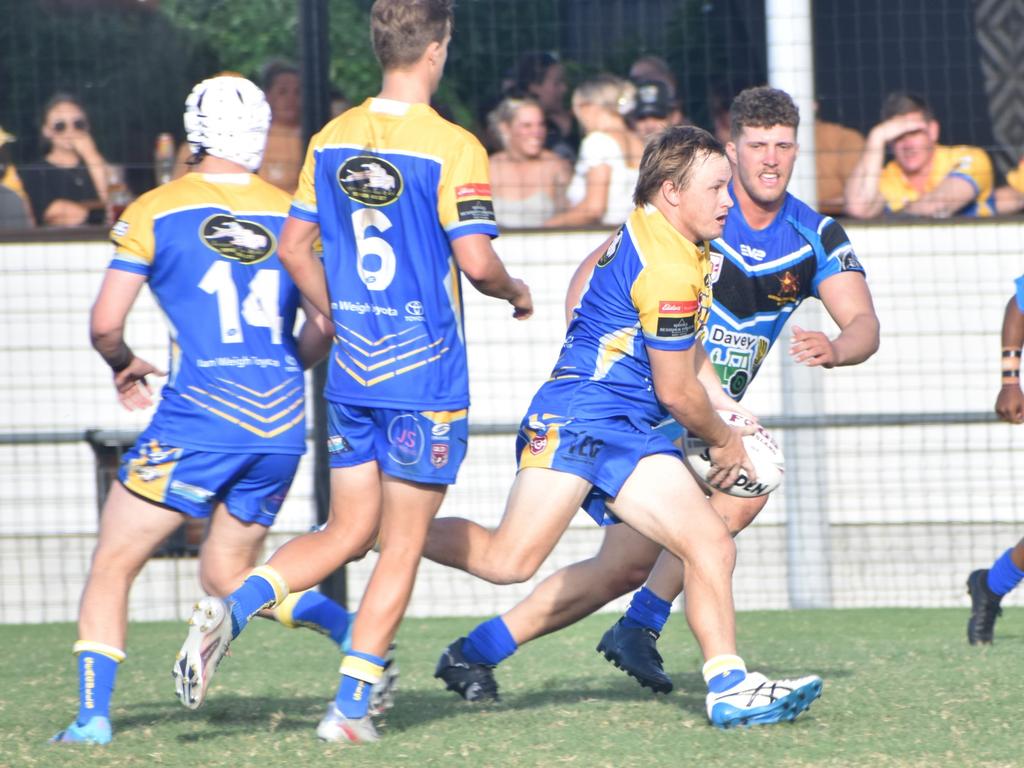 Rockhampton Rugby League A-grade men, Round 2, Yeppoon Seagulls versus Norths Chargers, Browne Park, April 10, 2022.