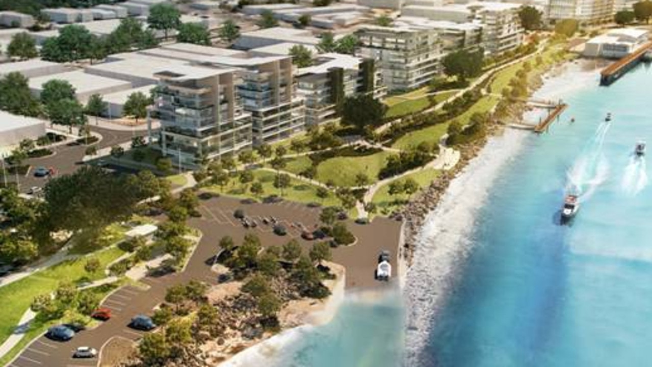 A concept image of part of the Mackay Waterfront Priority Development Area.