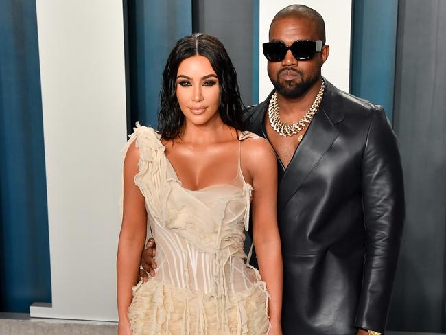 Kanye West has been leaking text messages from ex-wife Kim Kardashian over North West’s involvement in a new song that also features Sean Combs. Picture: Getty Images