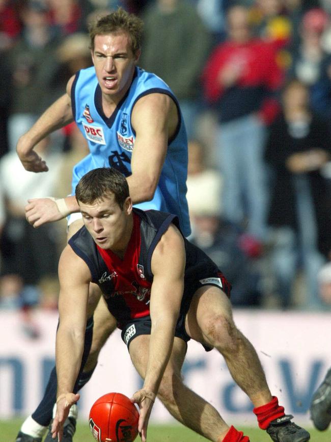 Footballer Mathew Vidic at a Norwood vs. Sturt match in May 2003.