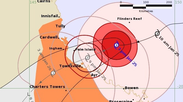 Tropical Cyclone Kirrily intensified into a Category 3 system at 3pm on Thursday.