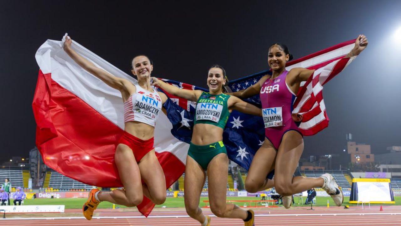 Amidzovski has made history. Photo: Athletics Australia/Andrew Hilditch