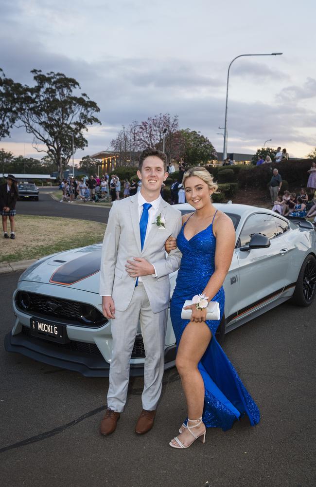 Sean Lindsay-Holley and Hayley Castles at Harristown State High School formal at Highfields Cultural Centre, Friday, November 17, 2023. Picture: Kevin Farmer