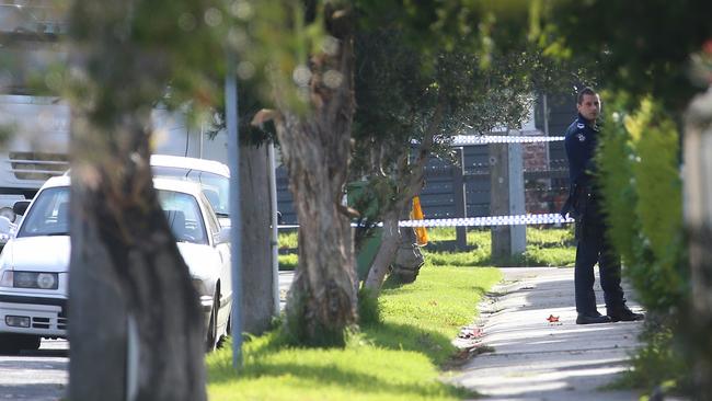 The garbage collector was called by a neighbour to collect the bin where the body was discovered. Picture: Hamish Blair