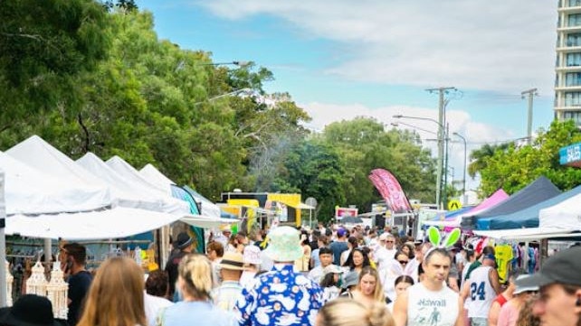 The inaugural markets last month attracted a massive crowd. Picture: Rivermakers Markets/Facebook