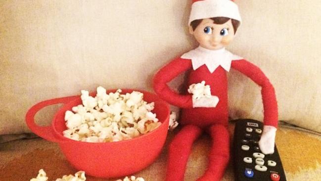 Elf just catching up on some stories while he waits for the kids to wake up. Photo: Erin Wackwitz