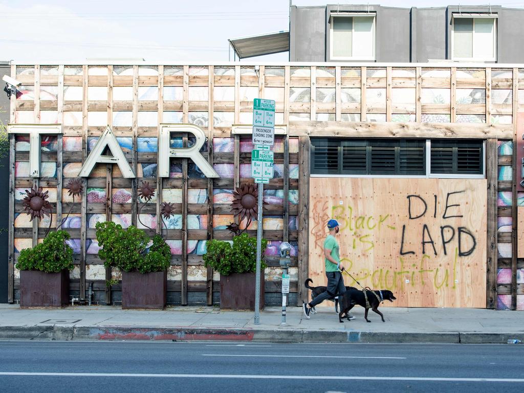 Graffiti in Los Angeles, California. Picture: Valerie Macon/AFP