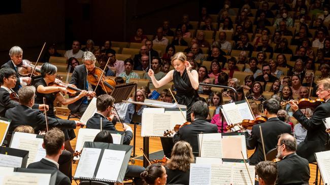 The Queensland Symphony Orchestra performing on Sunday. Picture: Darren Thomas