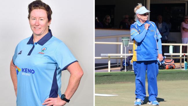 (L-R) Genevieve Delves and Glenda Daal. Picture: Bowls NSW