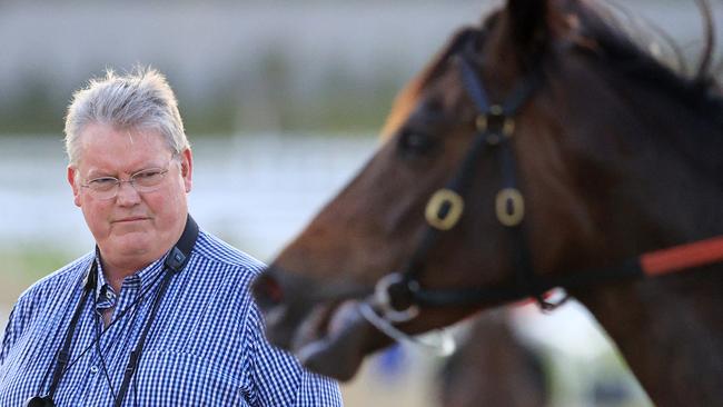 SYDNEY, AUSTRALIA - OCTOBER 15: Trainer Anthony Cummings looks on during a trackwork session ahead of The Everest at Royal Randwick Racecourse on October 15, 2020 in Sydney, Australia. (Photo by Mark Evans/Getty Images)