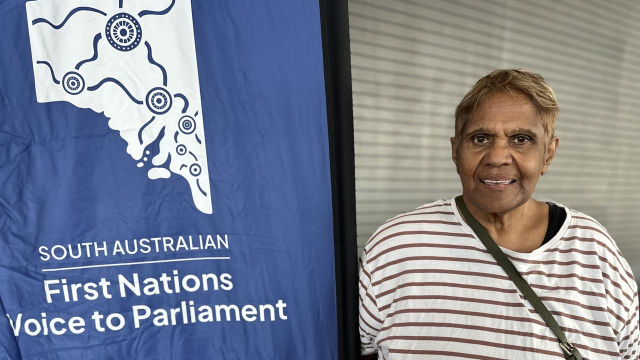 Riverland elder Christine Abdulla, 70, attended the Adelaide Convention Centre for the declaration of Voice candidates on Monday. Picture: Kathryn Bermingham