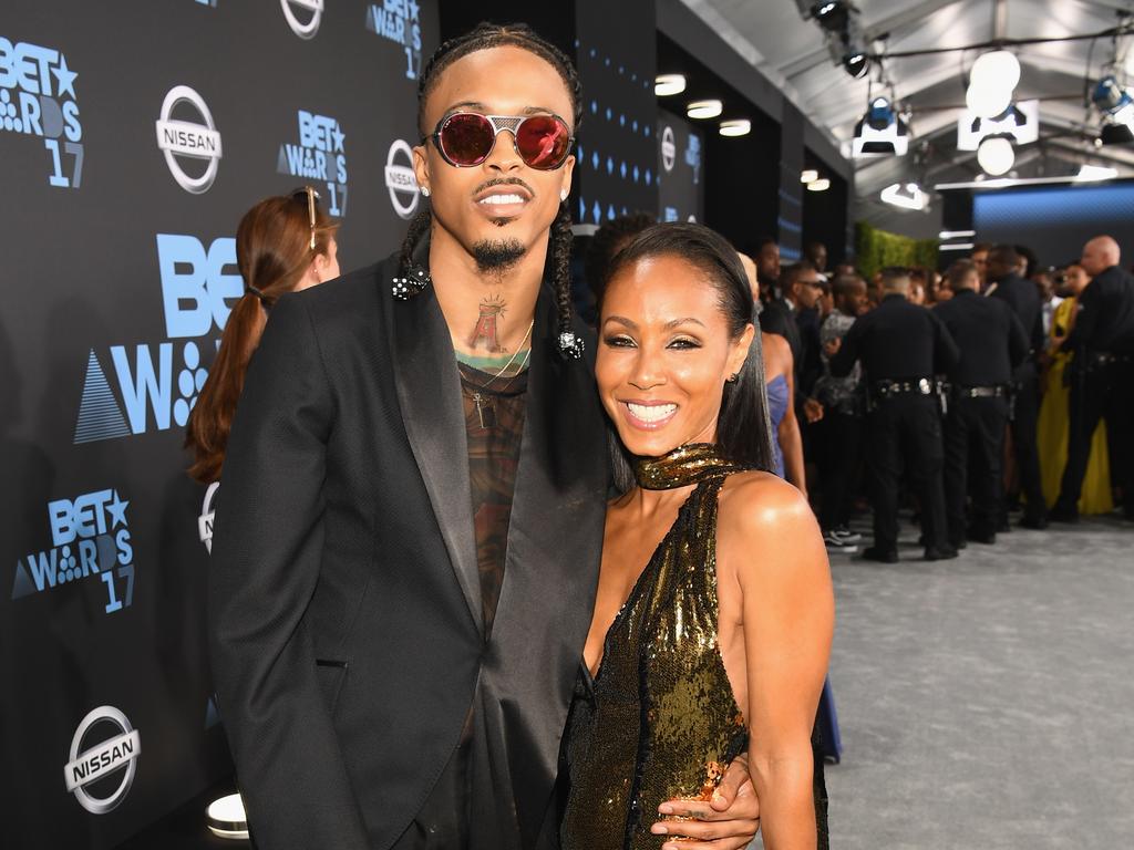 August Alsina (L) and Jada Pinkett Smith at the 2017 BET Awards at Staples Center on June 25, 2017 in Los Angeles, California. (Photo by Paras Griffin/Getty Images for BET)