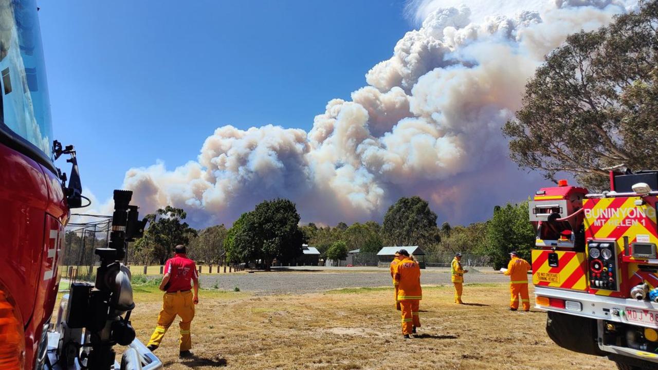 Emergency services have been fighting the huge bushfire since Thursday. Picture: Sebastopol Fire Brigade – CFA / Facebook