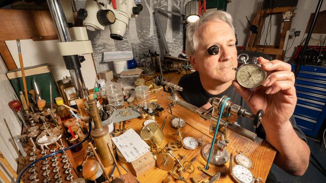 Horologist Fergus Forsyth. Picture: Rob Leeson