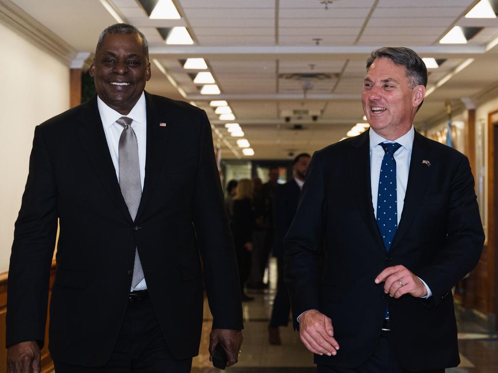 Defence Minister Richard Marles in Washington DC with US Secretary of Defence Lloyd Austin. Picture: US Department of Defence