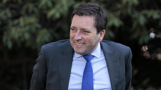 Victorian Opposition Leader Matthew Guy denies passing on the contract to the donor, and says he does not know how he received it. Picture: NCA NewsWire