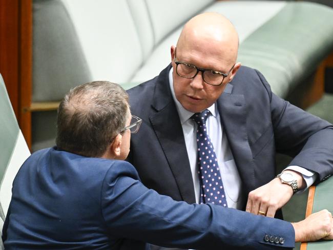 The DeepSeek chat bot described Peter Dutton as hawkish, suggesting China could leverage that for its own propaganda wins. Picture: NewsWire / Martin Ollman