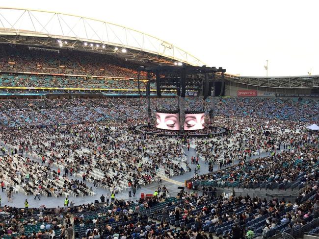 Adele’s performance at ANZ Stadium was the biggest crowd Australia has ever seen. Picture: ANZ Stadium.