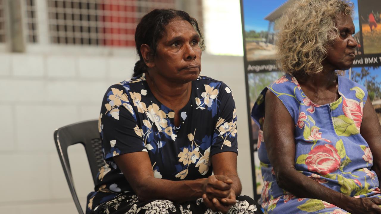 Elders and senior women at the launch of the new justice initiatives for Groote Archipelago on Friday February 2. Picture: Zizi Averill