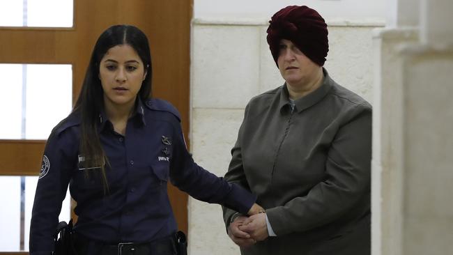 Malka Leifer arrives for a hearing at the District Court in Jerusalem on February 27, 2018,