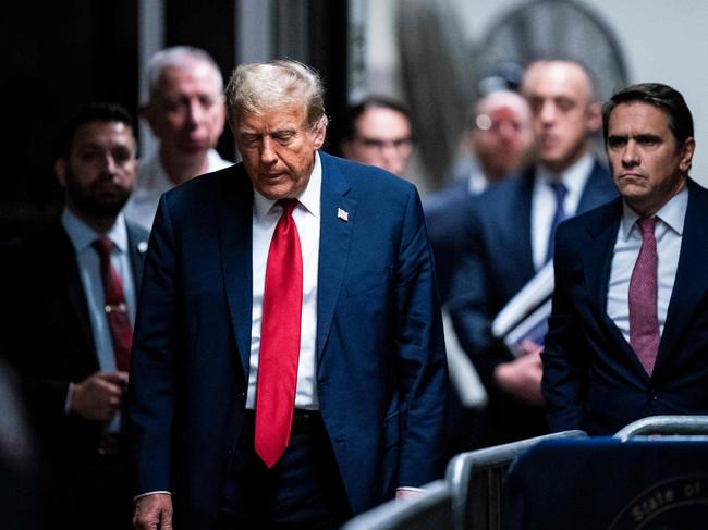 Donald Trump arrives at Manhattan Criminal Court in New York City. Picture: Jabin Botsford / AFP