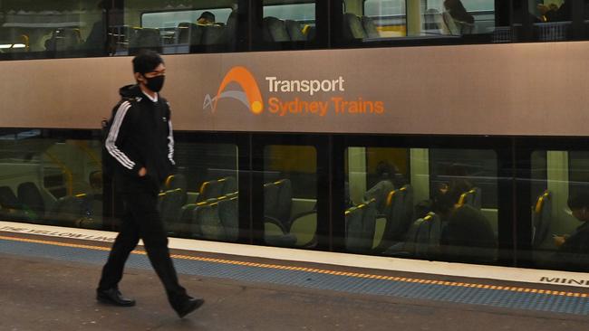 Commuter traffic at the Strathfield Train Station has dropped since the stay at home order was announced. Picture: AAP Image/Dean Lewins
