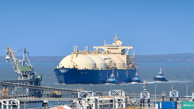 LNG Tanker arriving in Gladstone harbour.