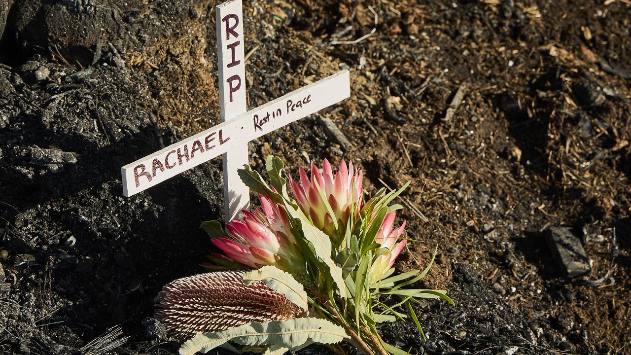 Flowers left at the crash site in Tatachilla. Picture: Matt Loxton