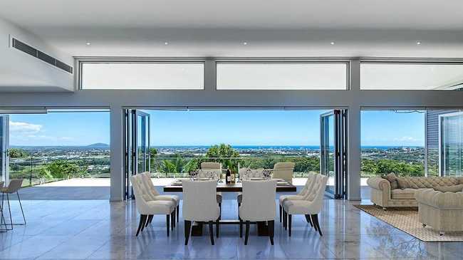 LUXURIOUS: This multi-level home with stunning views is up for auction.